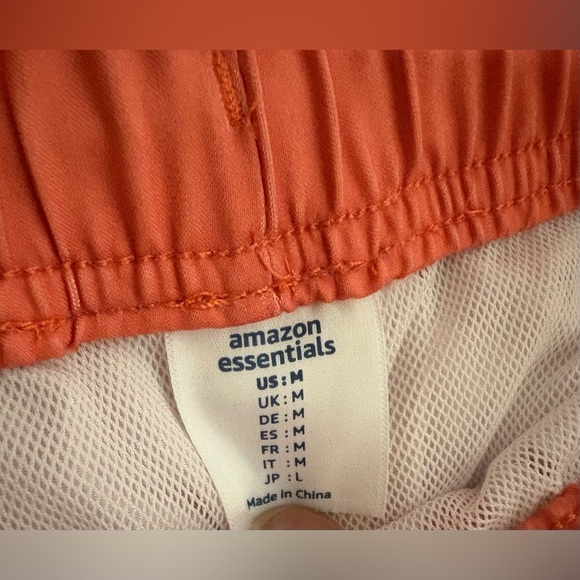 Amazon Essentials Men’s Quick Dry 7” Swim Trunks Peach/Blue Size Medium NWOT - Picture 3 of 4